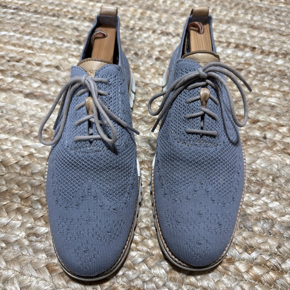 Cole Haan Zerogrand Stitchlite Grey Men's Oxford Shoes - 9 Medium